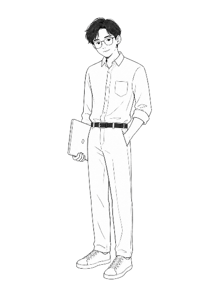 代表 今西 卓 のイラスト